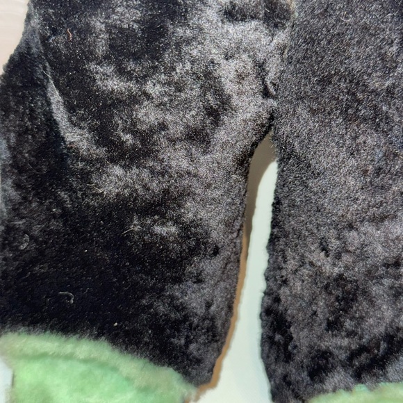 UGG x Eckhaus Latta Special Collection Black and Mint Green Shearling Fur Mules - Picture 9 of 13